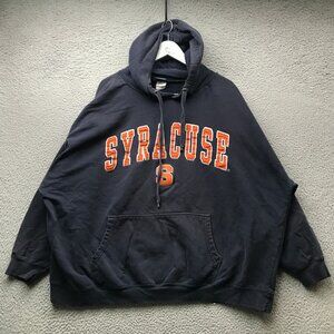 New England Patriots Sweatshirt Hoodie Women's L Sports Pocket Graphic Navy Red